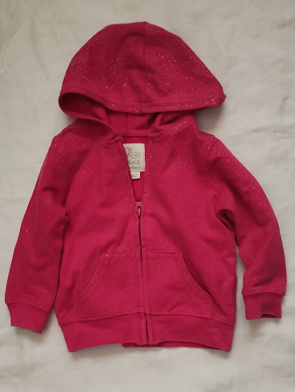 The Children's Place Hot Pink Hooded Zip Sweatshirt